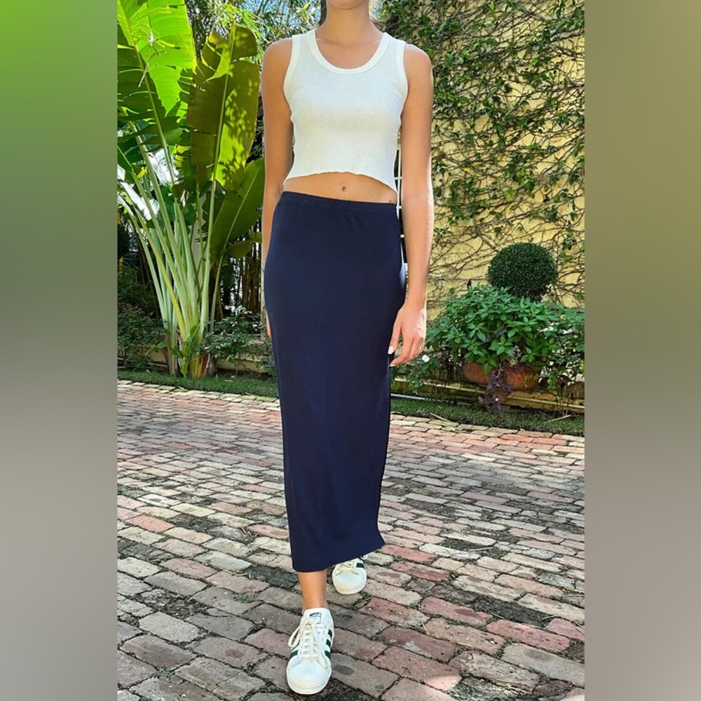 Cotton Citizen Blue Melbourne Midi Skirt NIB